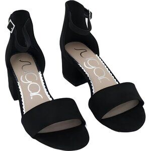 Sugar Noelle Women's Black Micro Low Heel Dress Shoe Size 6.5M